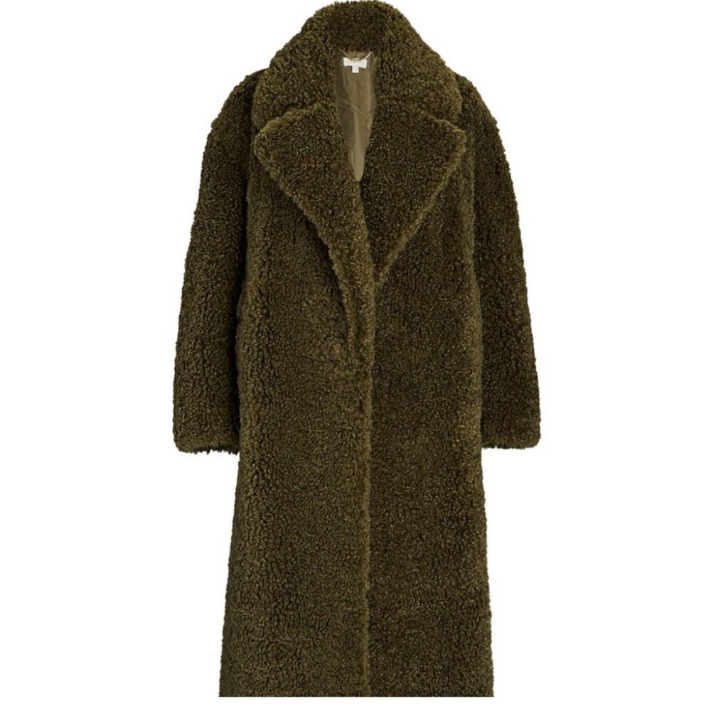ISO Ronny Kobo Faux Fur Coat Small Green